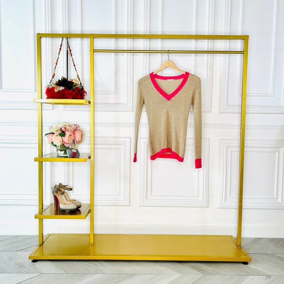 Prada Beige/Hot Pink Wool Sweater Size 36IT/XS - Picture 5 of 7